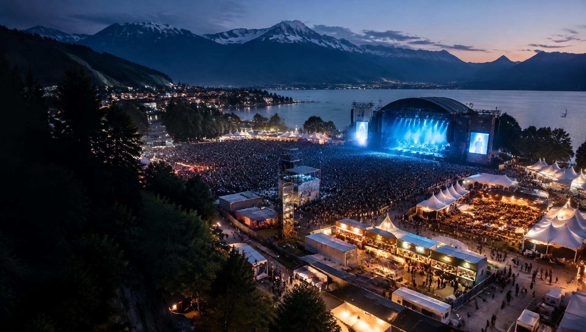 Grossveranstaltung mit Festivalbühne und Eventgastronomie in der Schweiz